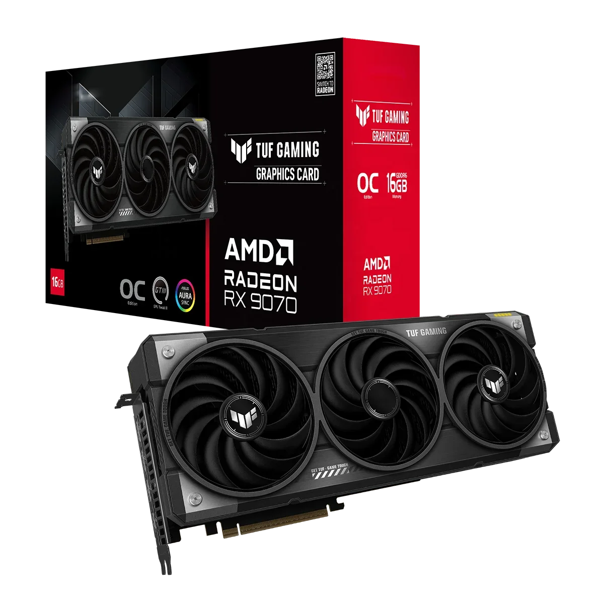 2025 TUF Gaming Radeon RX 9070 - Triple Fan Gaming Graphics Card 16Gb recension och pris